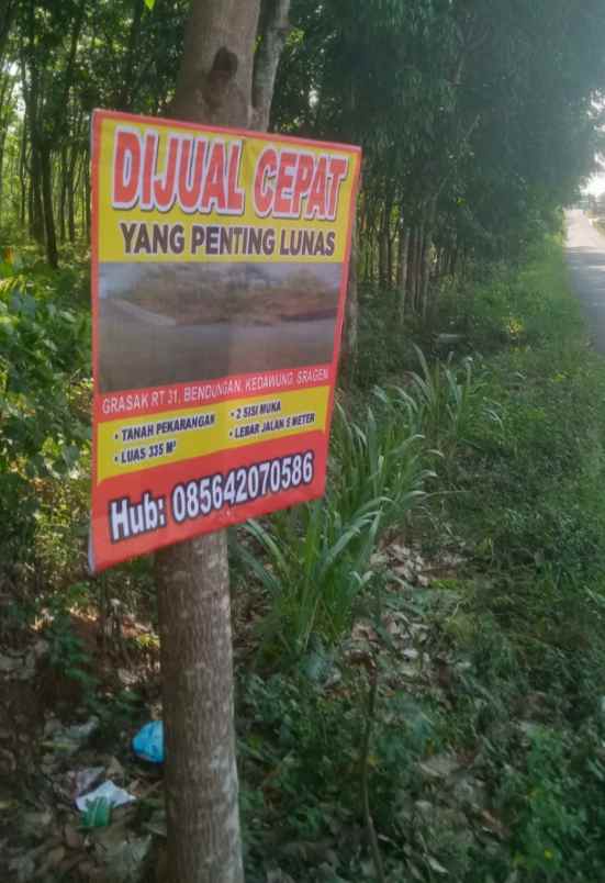 tanah menarik dua sisi muka