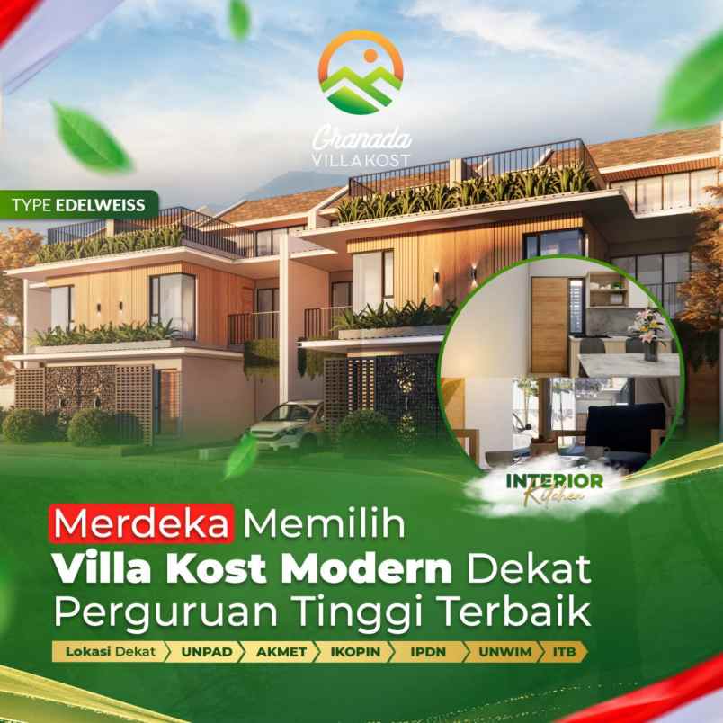 villa kost dekat kampus ipdn