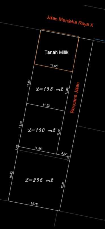 dijual 1 35 1 5 are jl merdeka raya sunsetroad kuta