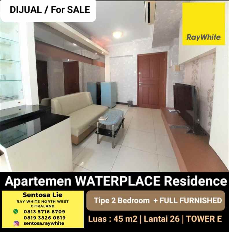 dijual apartemen apartemen waterplace residence
