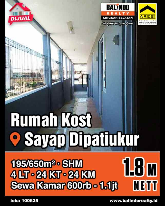 dijual kost sayap dipatiukur