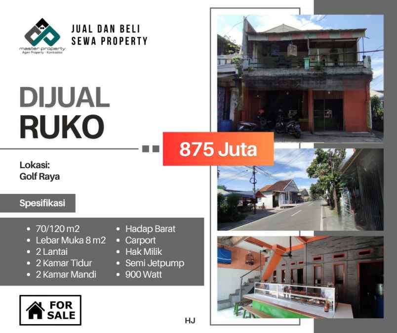 dijual ruko gudang kantor golf raya
