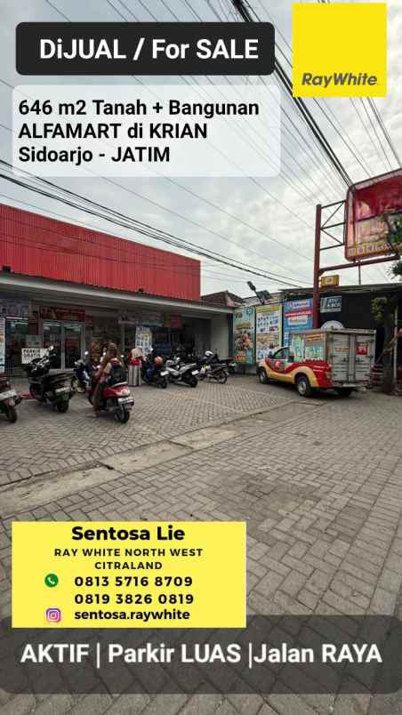 dijual ruko gudang kantor jalan raya kemasan