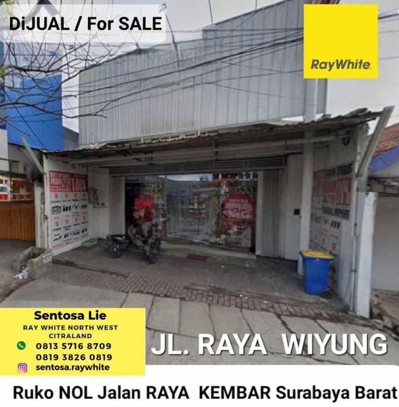 dijual ruko gudang kantor jalan raya wiyung