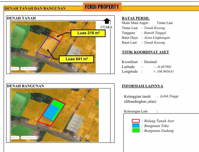 dijual ruko gudang kantor jl akses tol cimanggis