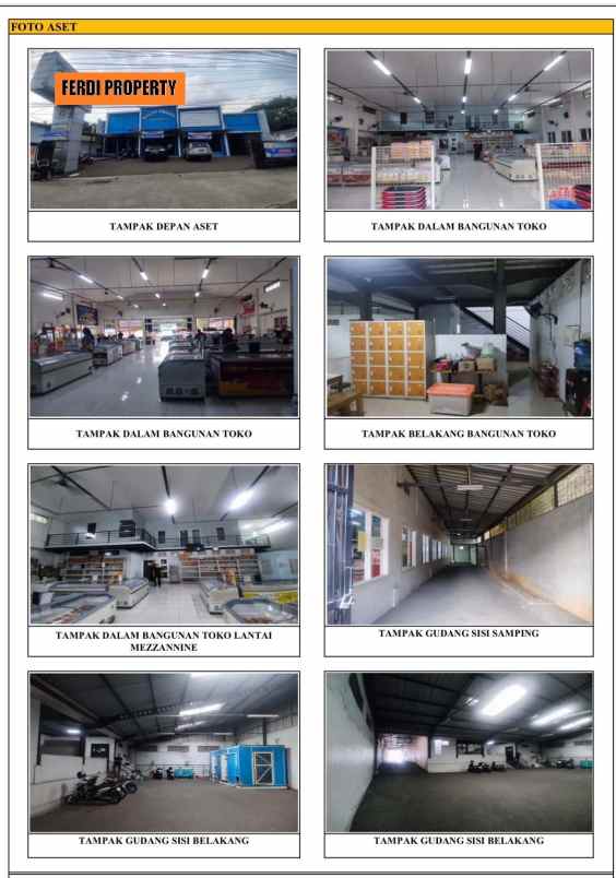 dijual ruko gudang kantor jl akses tol cimanggis