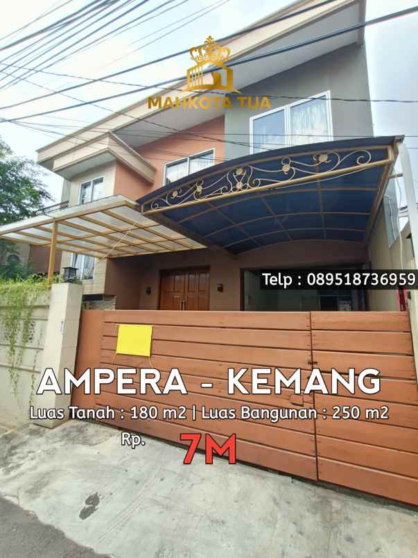 dijual rumah ampera kemang