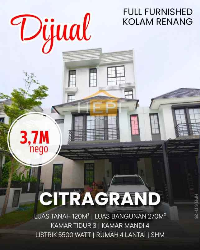 dijual rumah citragrand semarang