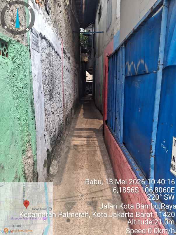 dijual rumah dalam gang palmerah jakarta barat