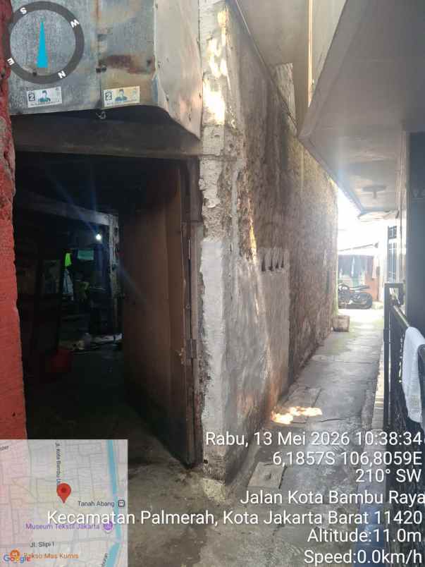 dijual rumah dalam gang palmerah jakarta barat