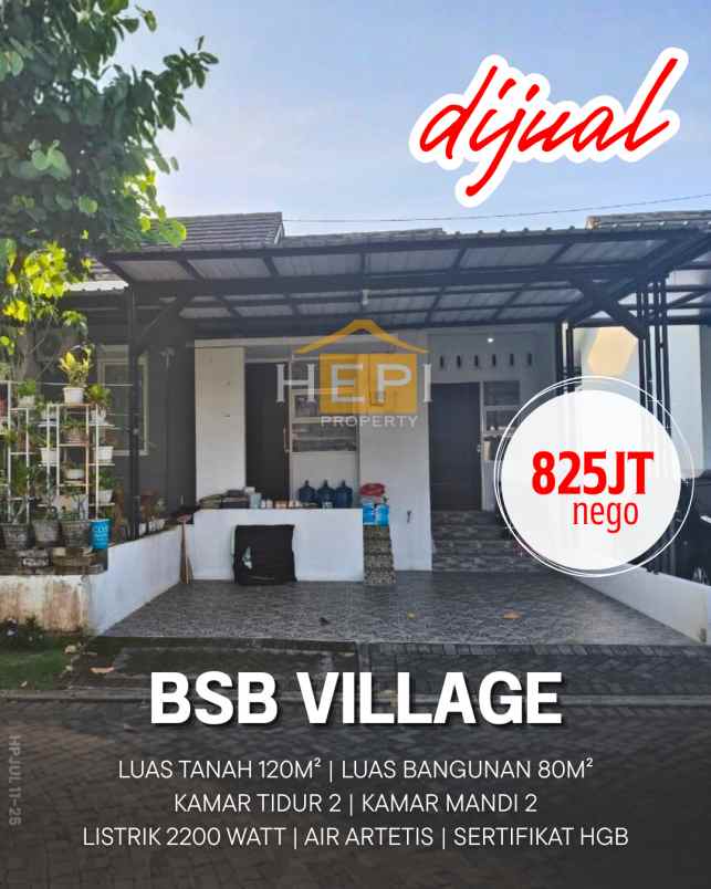 dijual rumah di bsb village semarang