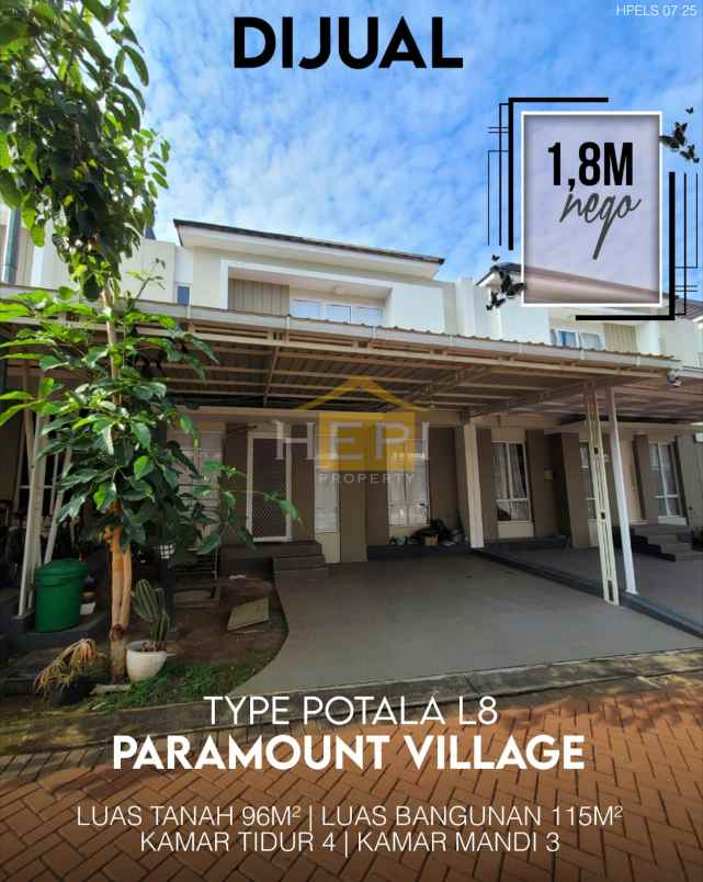 dijual rumah di paramount village simongan semarang