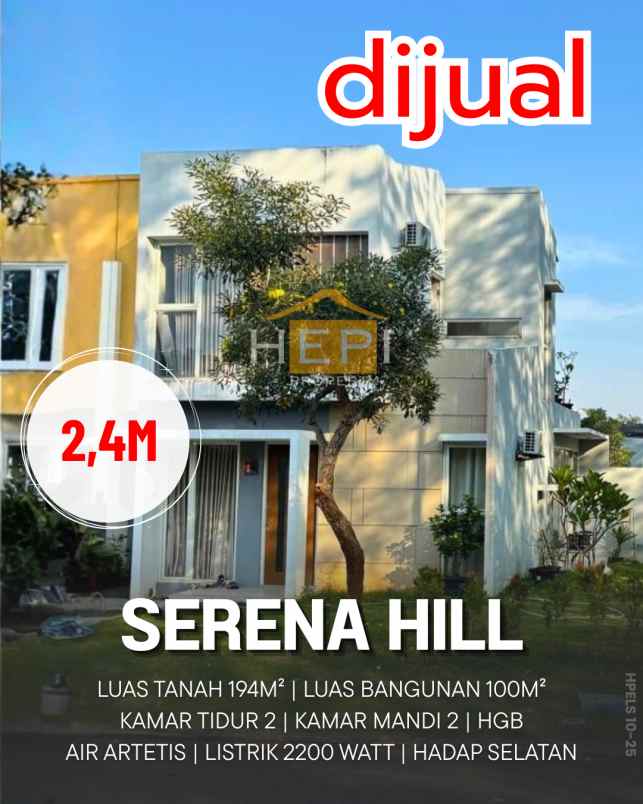 dijual rumah di serena hill bsb semarang
