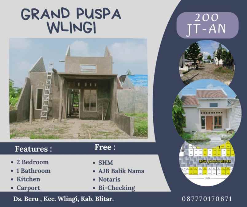 dijual rumah ds beru kec wlingi kab blitar