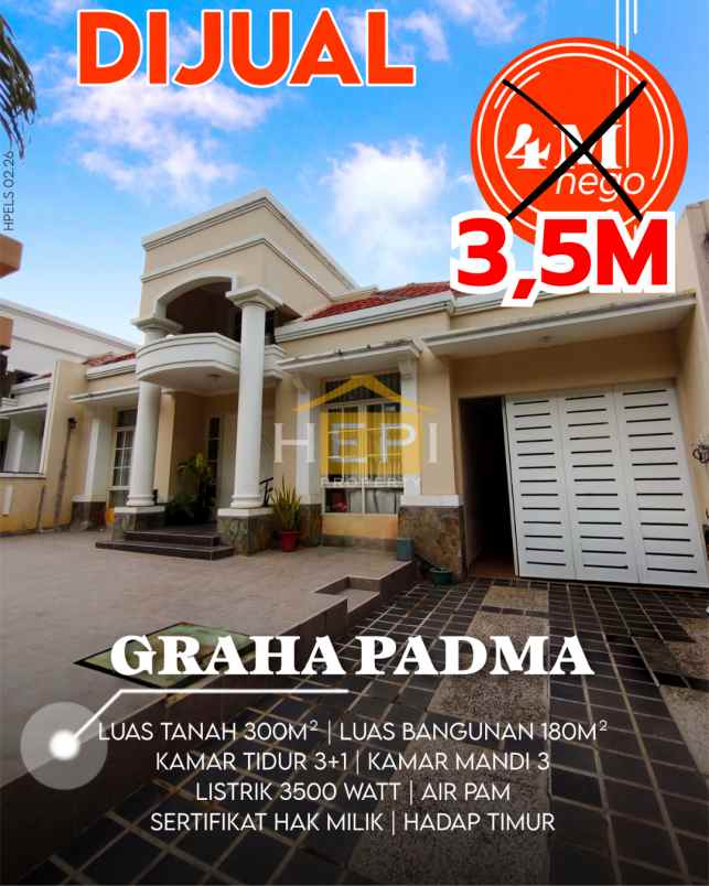 dijual rumah graha padma semarang