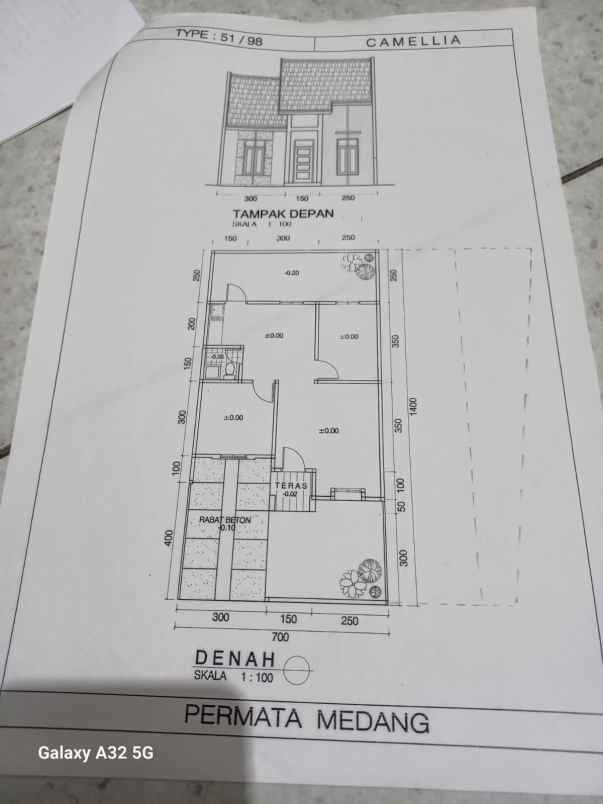 dijual rumah hook lt 173 51 shm utara permata medang