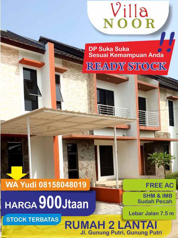 dijual rumah jalan gunung putri