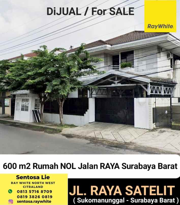 dijual rumah jalan raya satelit