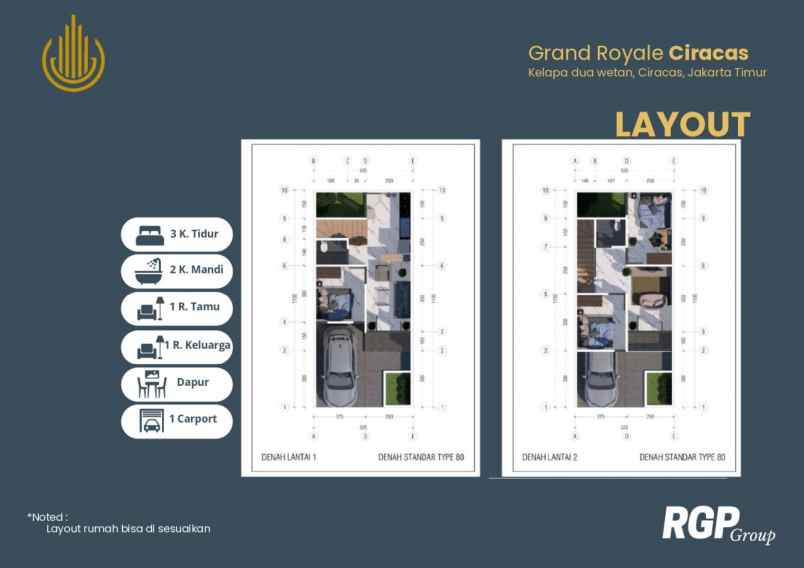 dijual rumah jl rawa bambon