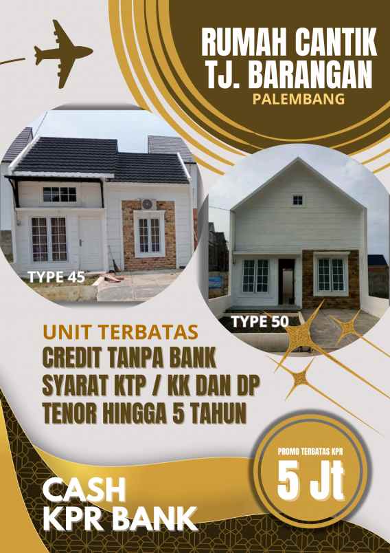 dijual rumah jl tj barangan