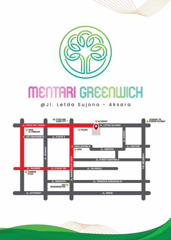 dijual rumah komplek mentari greenwich