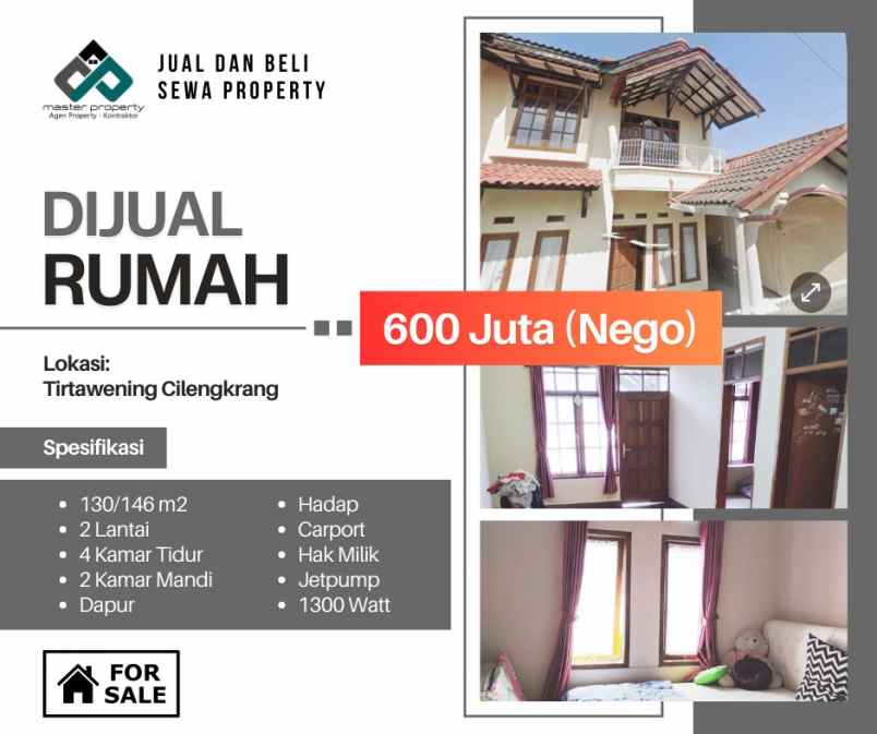 dijual rumah komplek tirtawening