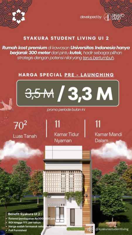 dijual rumah margonda