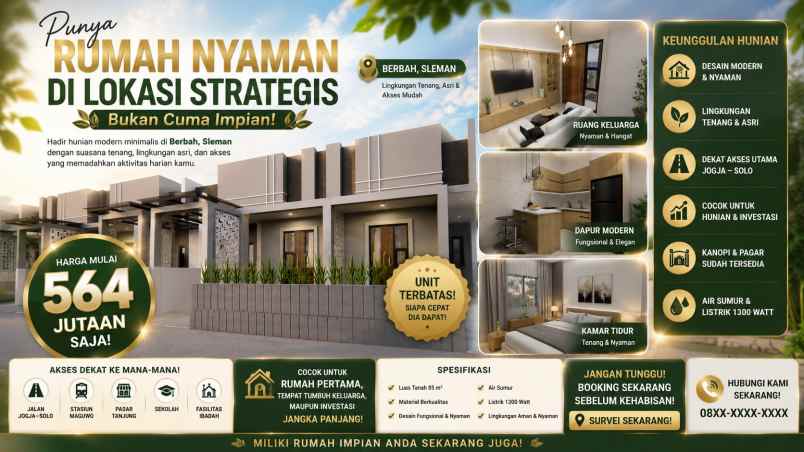 dijual rumah perumahan virendra berbah