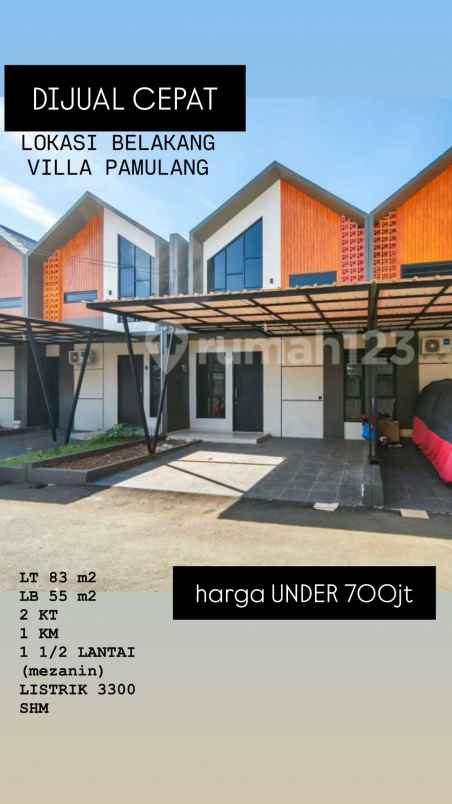dijual rumah romaisa terrace 2 pondok petir