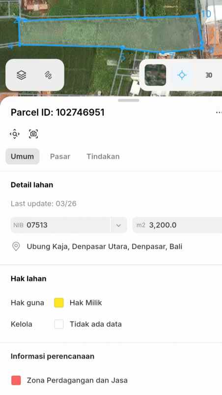 dijual tanah depan sekolah gandhi