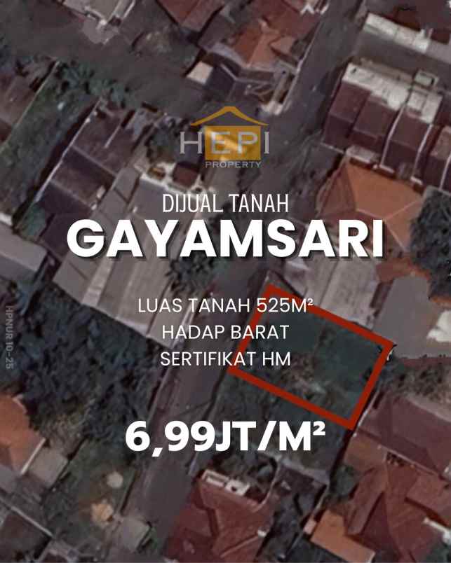 dijual tanah di gayamsari semarang