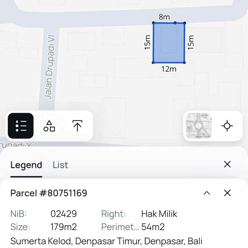 dijual tanah drupadi