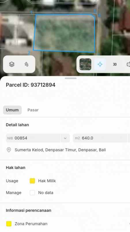 dijual tanah drupadi