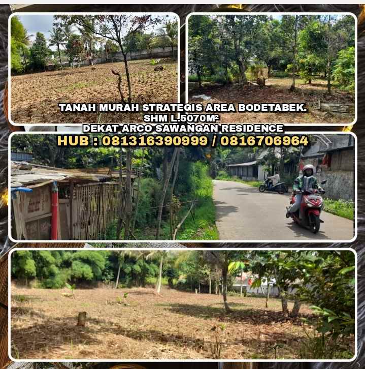 dijual tanah ds citayam tajurhalang kab