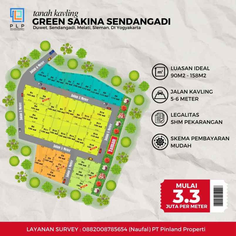 dijual tanah duwet sendangadi melati