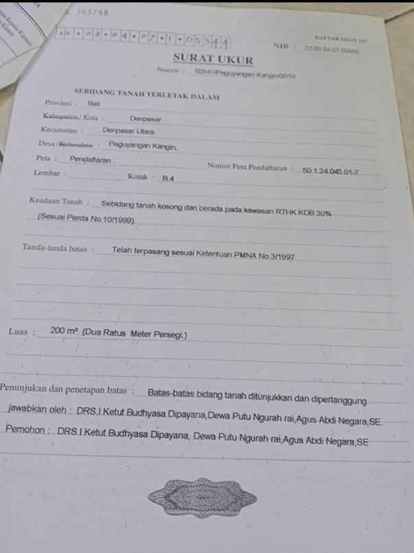 dijual tanah jl cekomaria