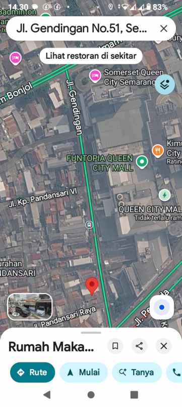 dijual tanah jl gendingan