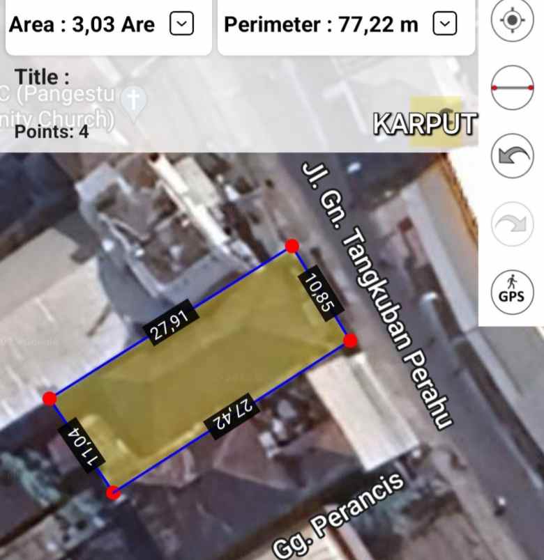 dijual tanah jl gn tangkuban perahu