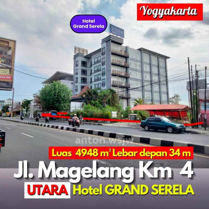 Tanah Jogja Jlmagelang Km4 Utara Hotel Grand Serela Lt 4948 M Ld 34m