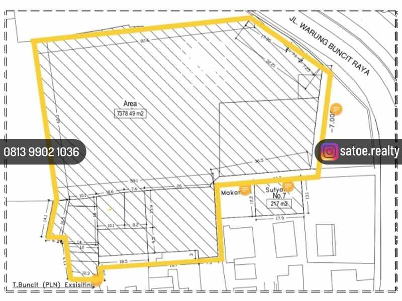dijual tanah jl warung jati barat