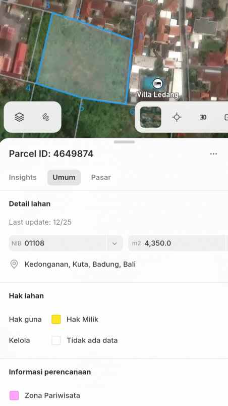 dijual tanah kelan