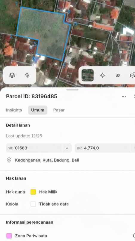dijual tanah kelan