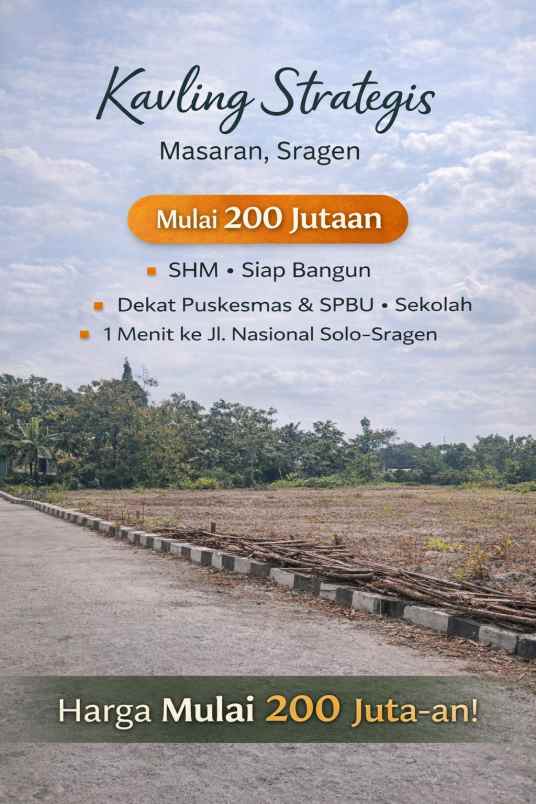 dijual tanah masaran