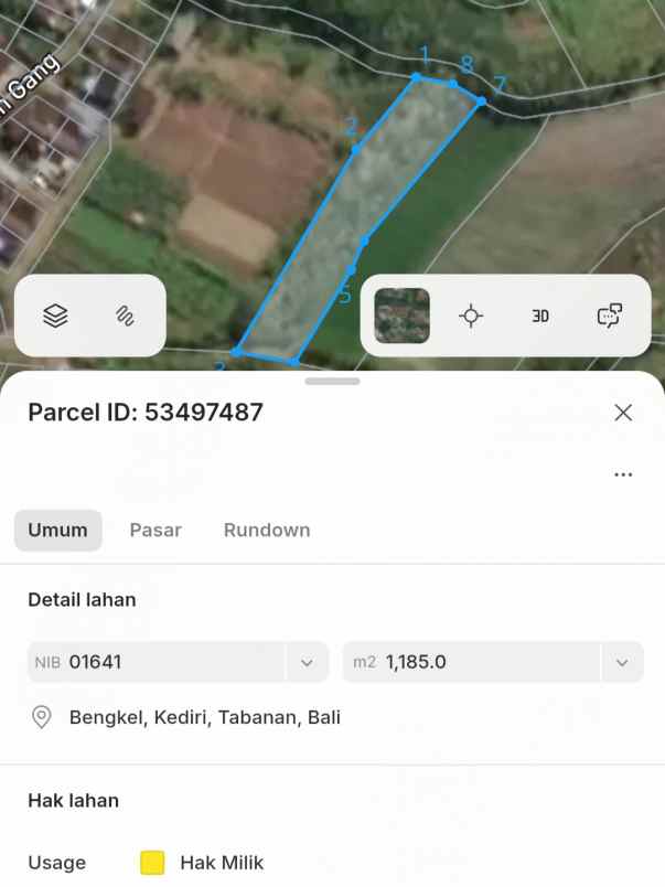dijual tanah nyitdah