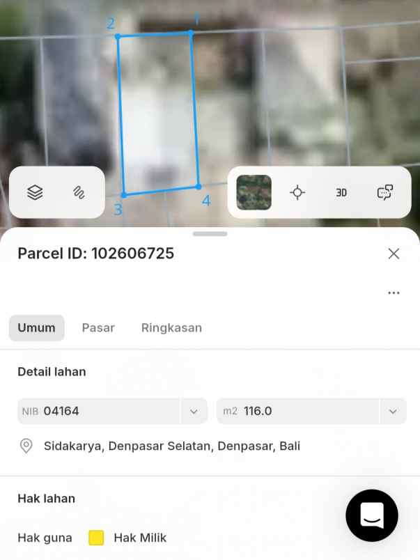 dijual tanah sidakarya
