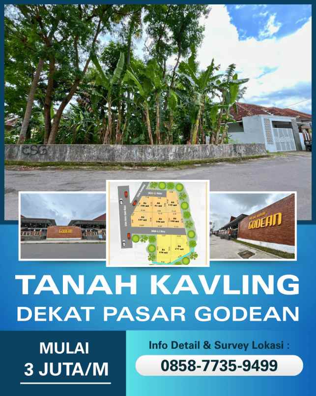 dijual tanah sidokarto godean sleman di