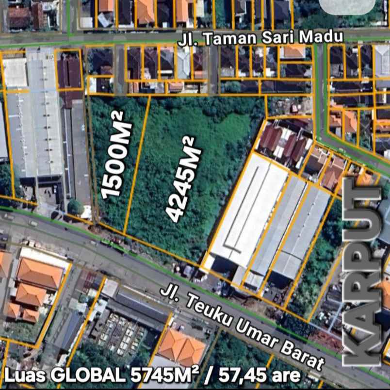 dijual tanah teuku umar barat