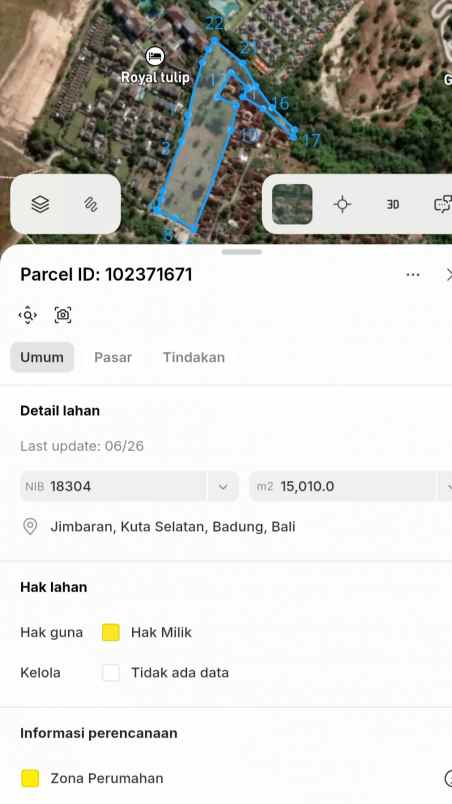 dijual tanah umalas
