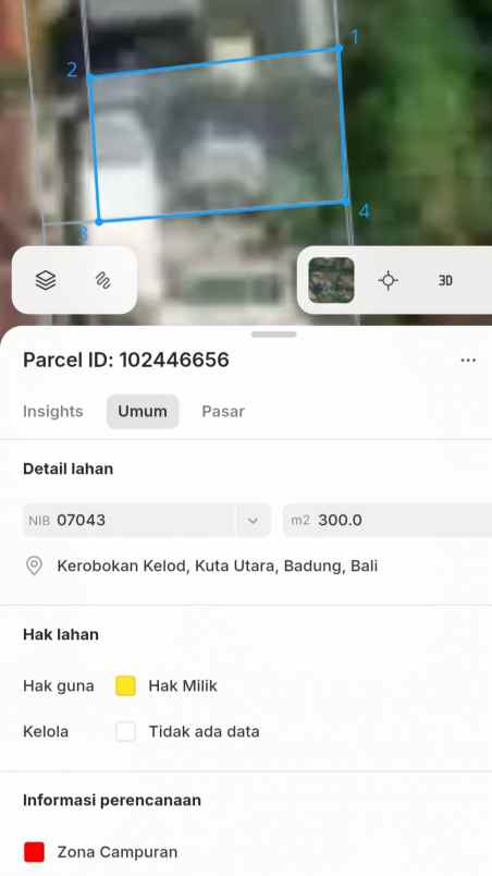 dijual tanah umalas