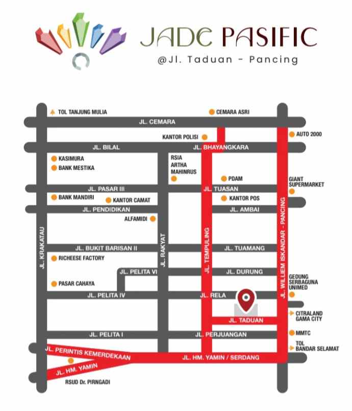 dijual villa jalan taduan mmtc pancing